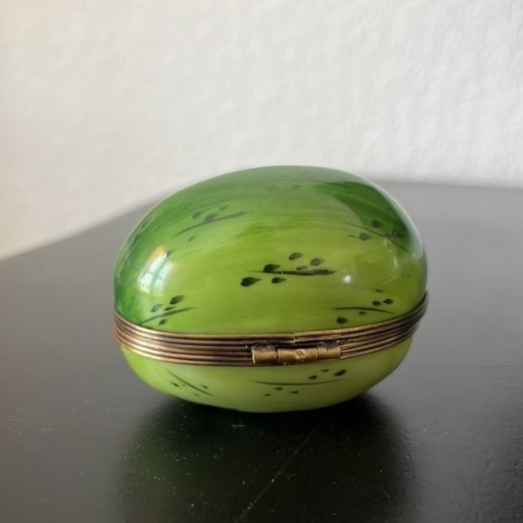Limoges Chamart Peint Main Watermelon Slice Trinket Pill Box - Picture 6 of 12